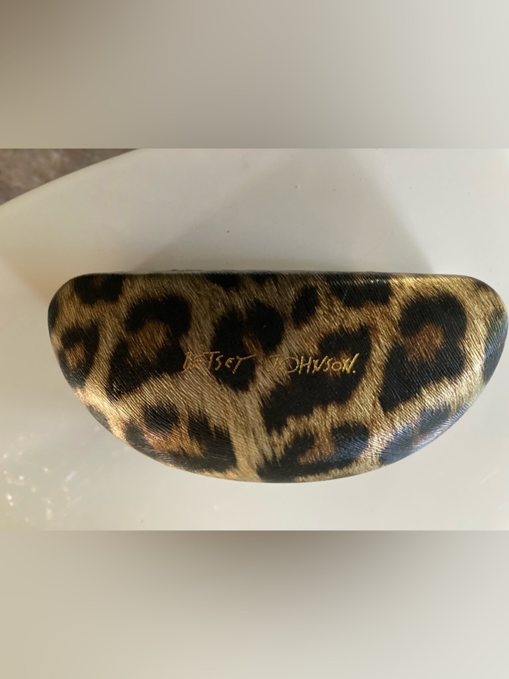 Betsey Johnson Sunglass Case, leopard print